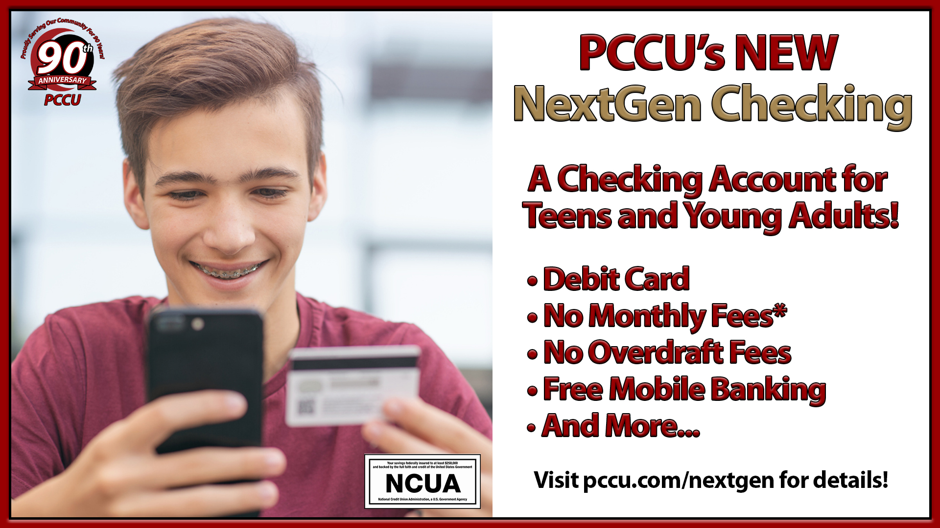 NextGen Checking Account Perfect Circle Credit Union